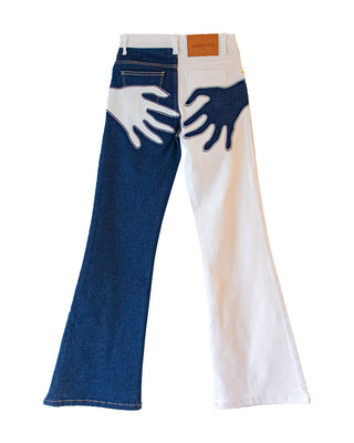 jasmains naughty patchwork pants white and navy blue 2
